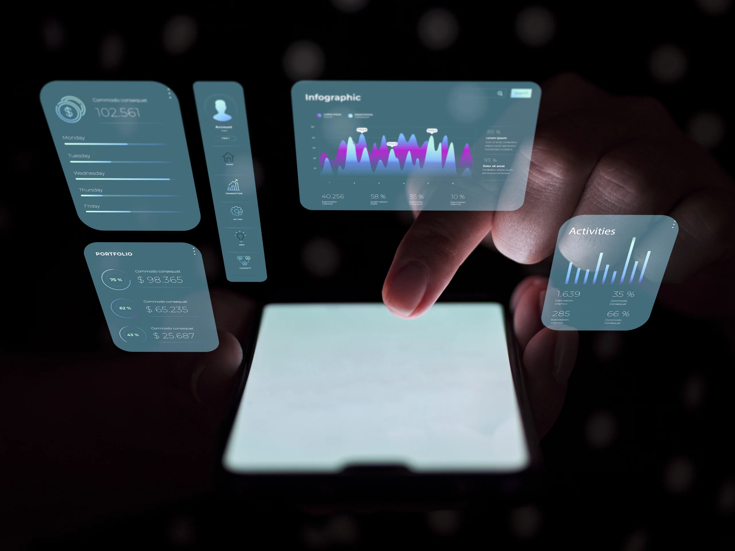 Digital application interface and analytics dashboard